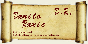Danilo Ramić vizit kartica